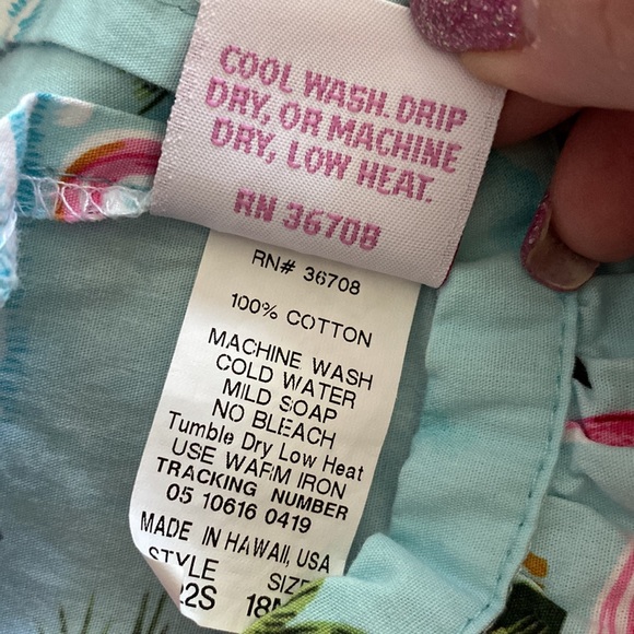 RJC Baby Girls Pink Flamingo Hibiscus Halter 2pc set - matching panty 18M - Picture 7 of 7